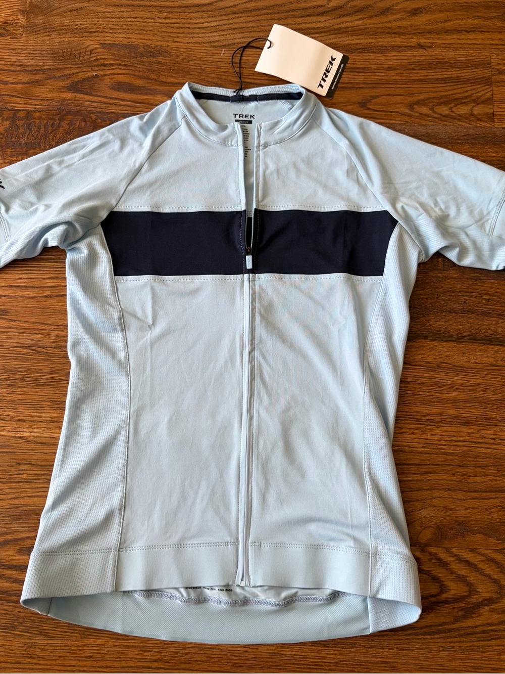 Trek Circuit LTD Cycling Jersey Medium Dusty Blue Full Zip Bike Shirt NWT